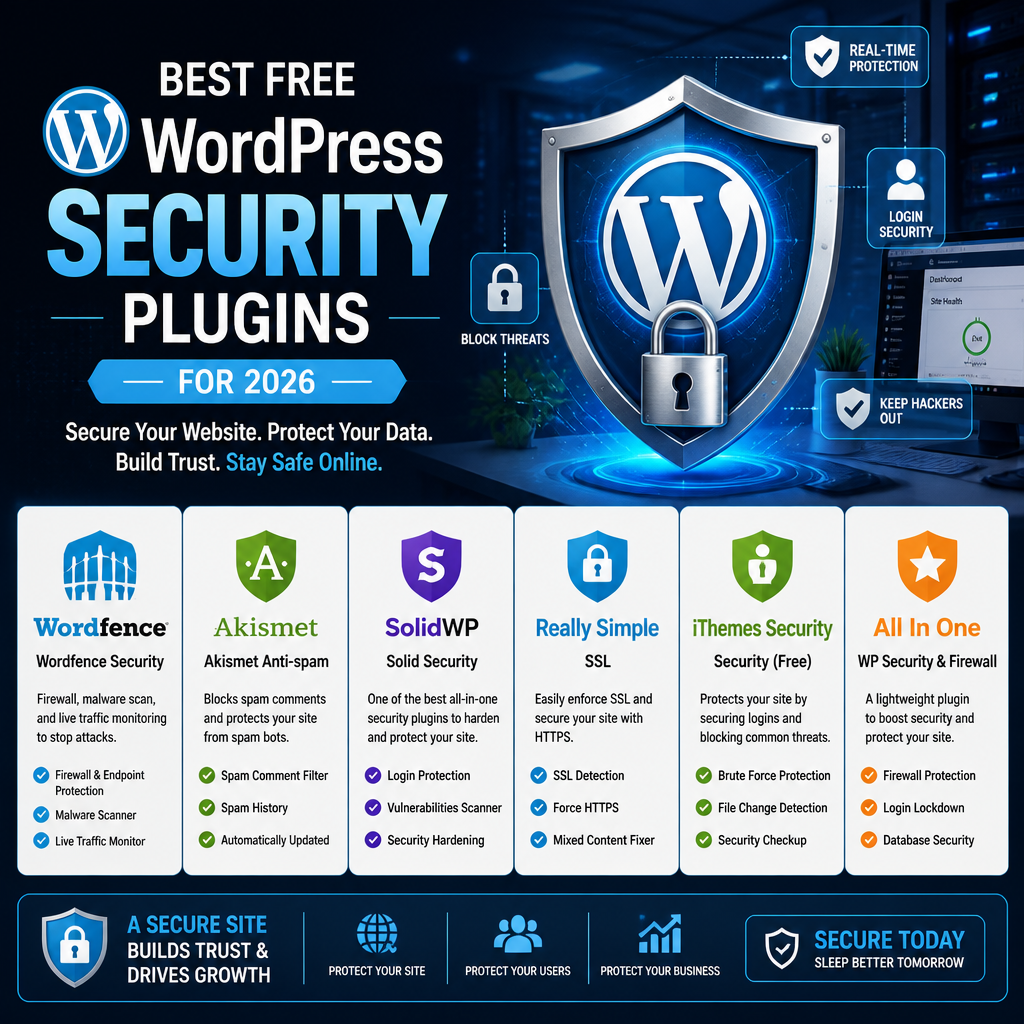 Featured image for The Best Free WordPress Security Plugins for 2026