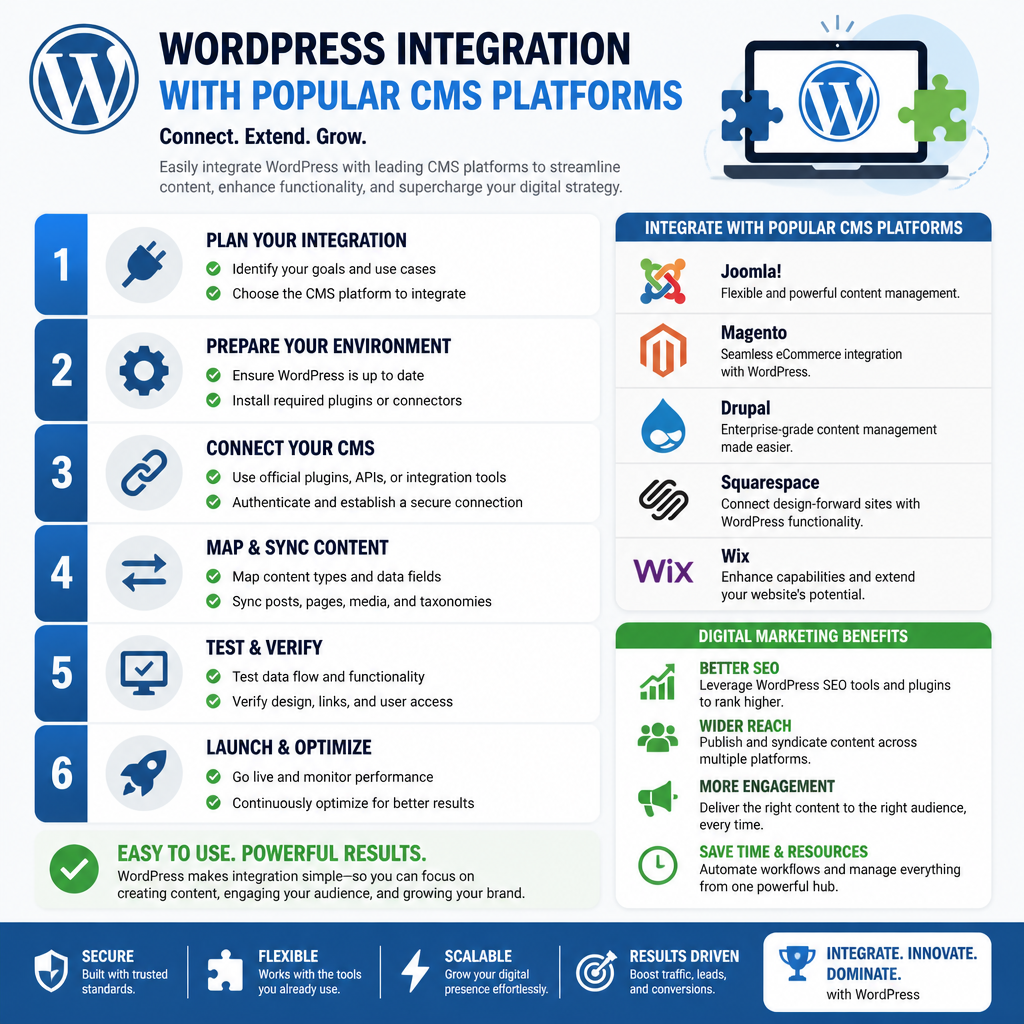 Step-by-Step WordPress Integration with Popular CMS